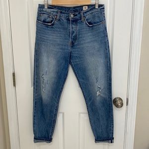 Levi’s white oak cone Selvedge Jeans distressed jeans 29